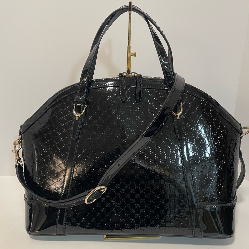 Gucci Nice Microguccissima Patent Leather Tophandle